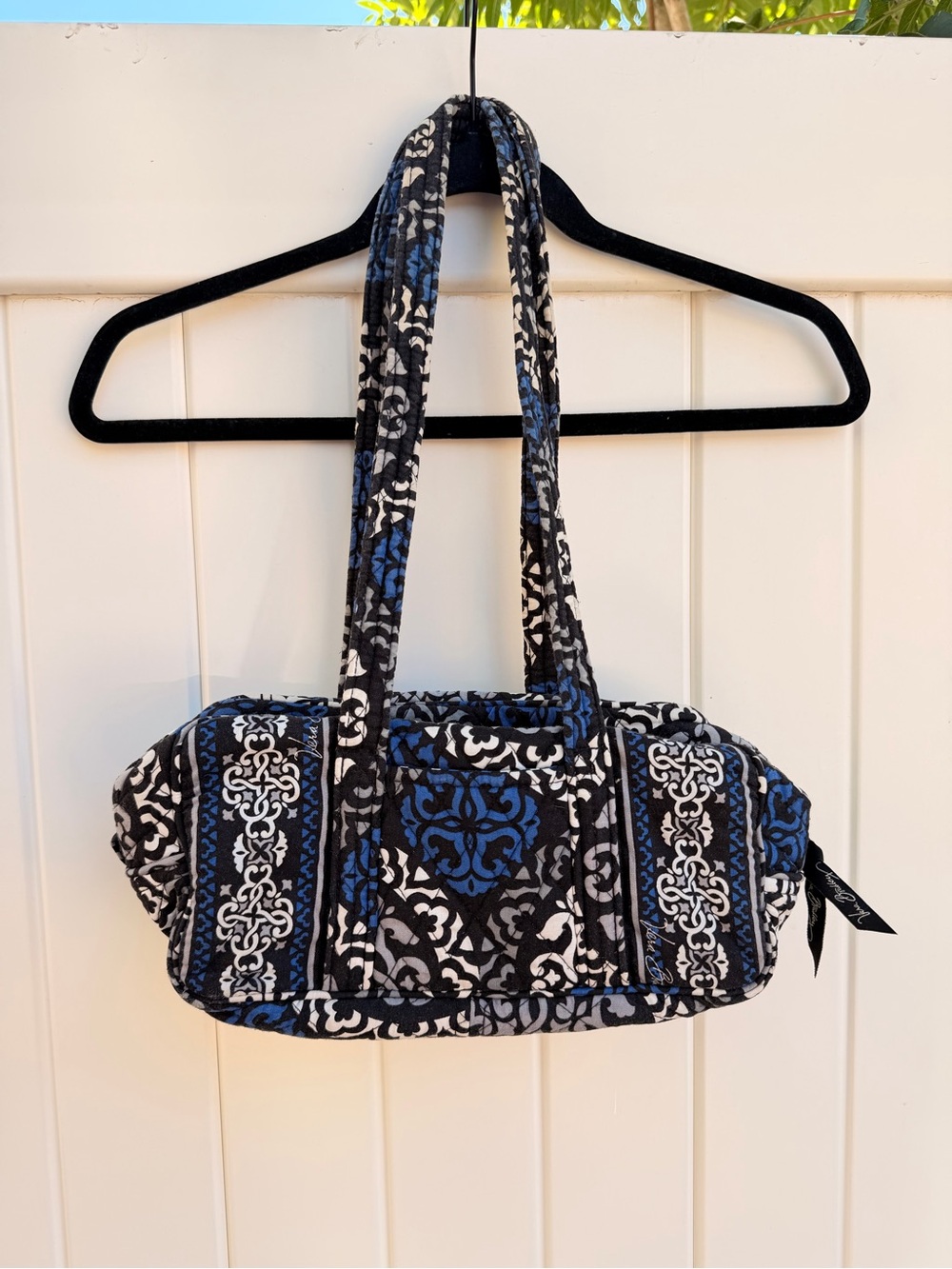 Vera Bradley Canterbury Cobalt Mini Barrel Bag